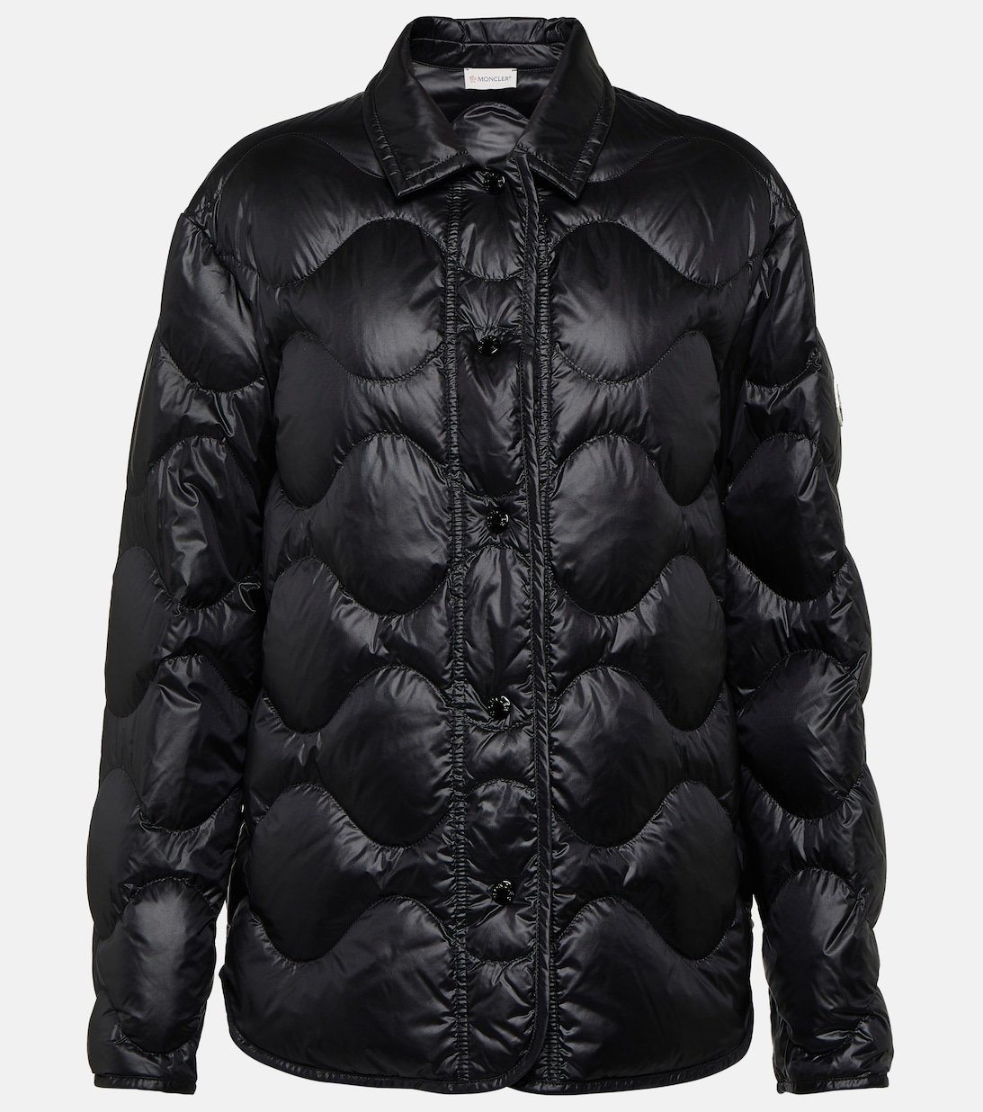 MONCLER Quilted Down Shirt Jacket in Black