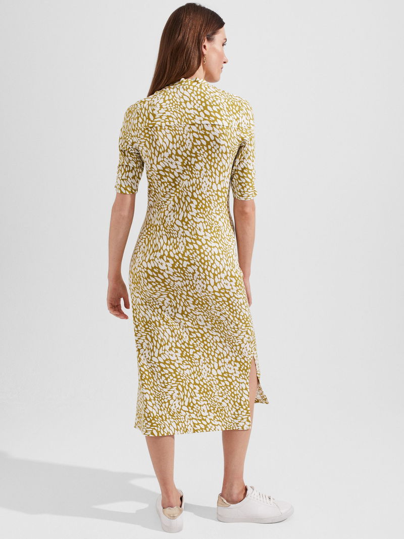 HOBBS Petite Hatty Abstract Print Jersey Midi Dress | endource