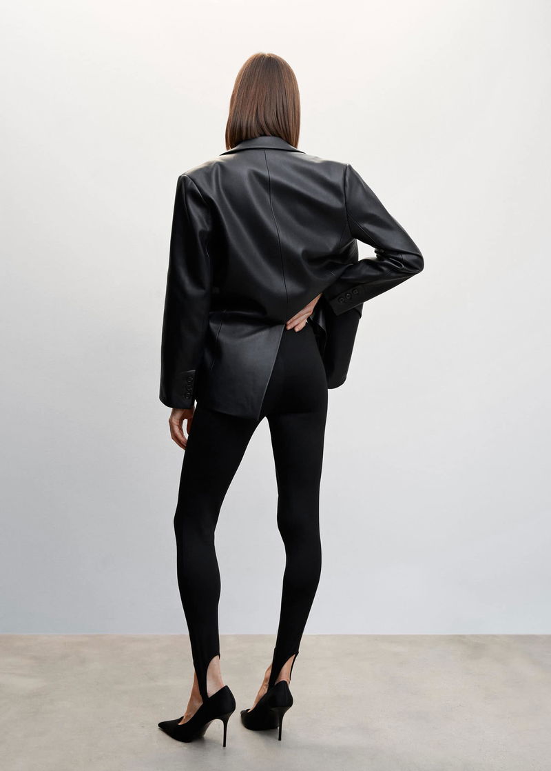 Mango Basic Leggings In Black