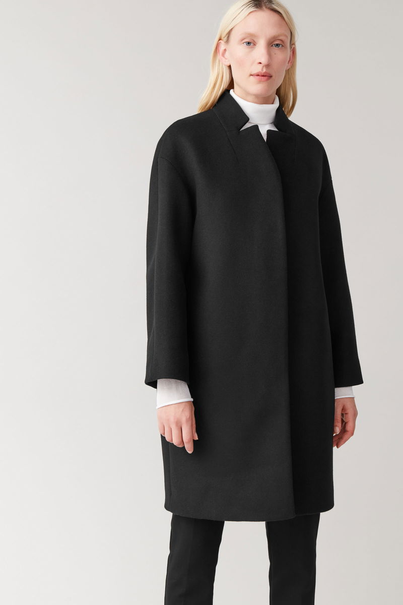 COS Stand Collar Wool Coat | Endource