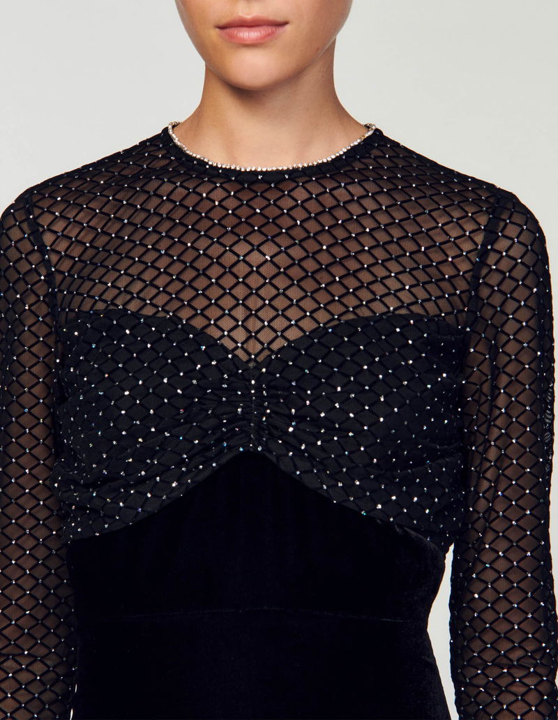 chinese dress ladies MAYEN VELVET LACE GUIPURE DRESS – AIIZIE