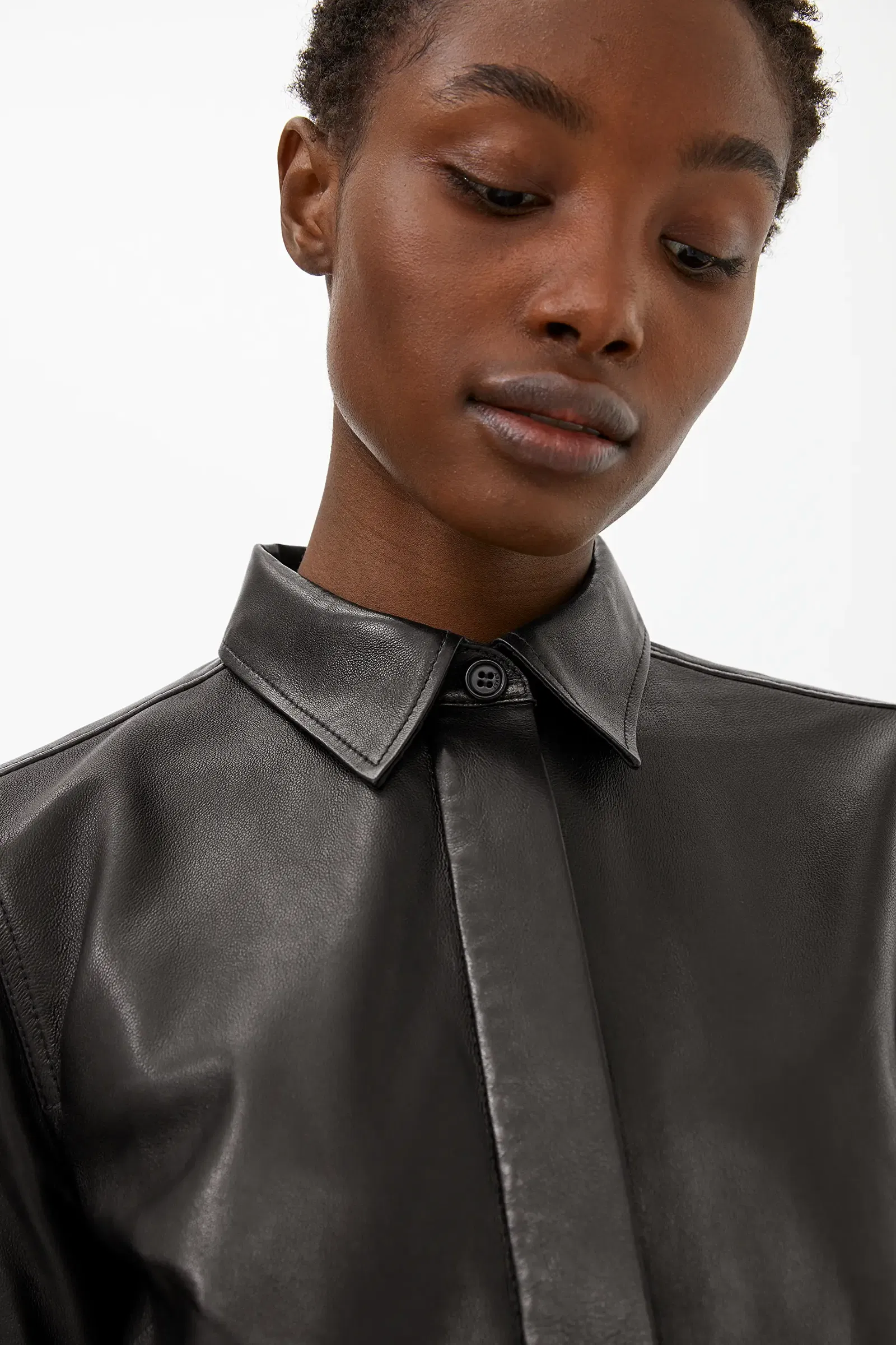 ARKET Leather Shirt Dress | endource