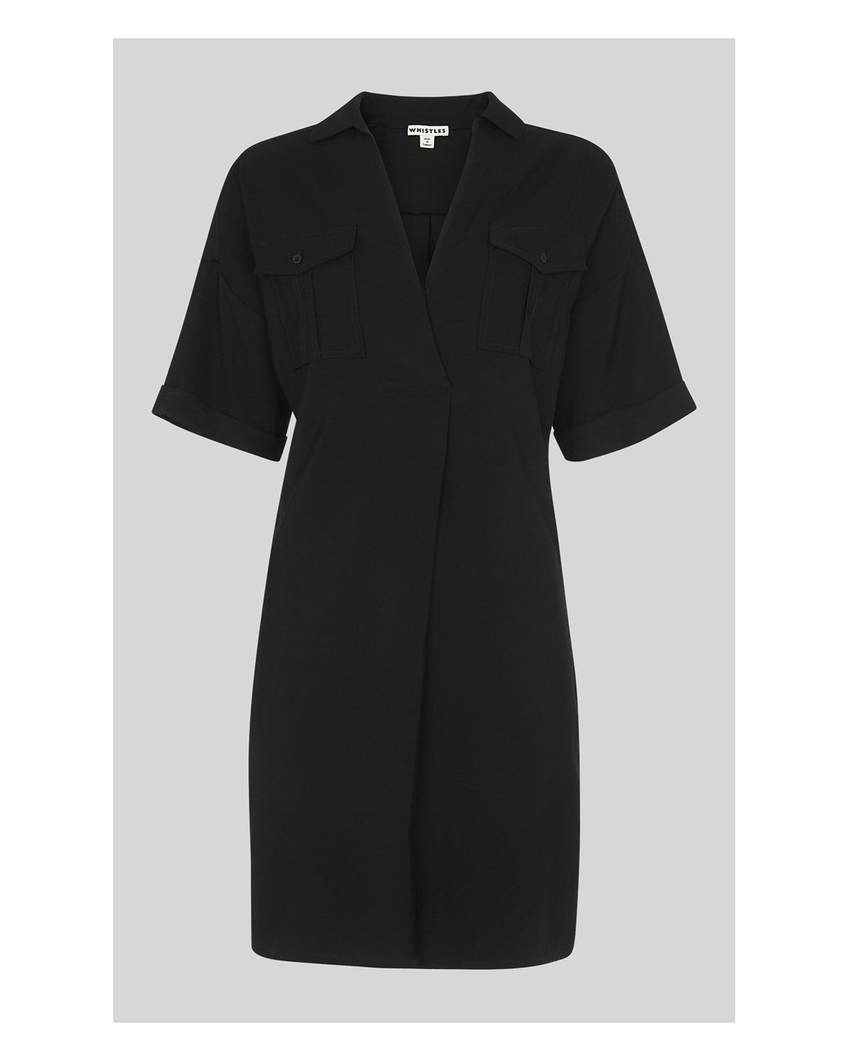 WHISTLES Military Pocket Dress in Black Endource