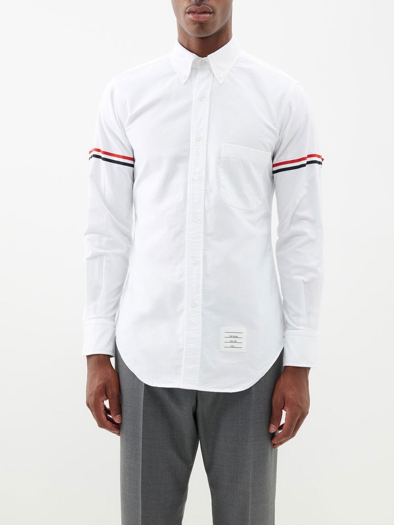 thom browne white oxford shirt