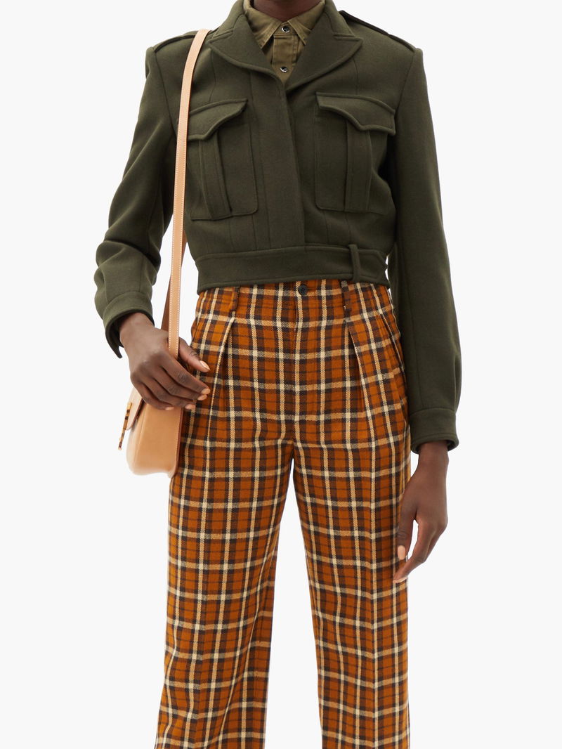 POLO RALPH LAUREN CROPPED COTTON-BLEND UTILITY JACKET