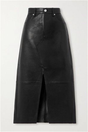 CHLOÉ Leather midi skirt