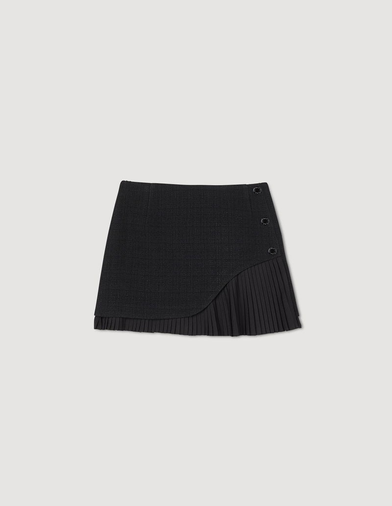 SANDRO Tweed Mini Skirt endource