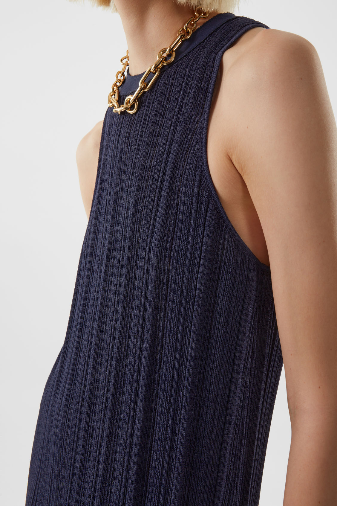 strapless open back dress Amur Dress in Pale Blue