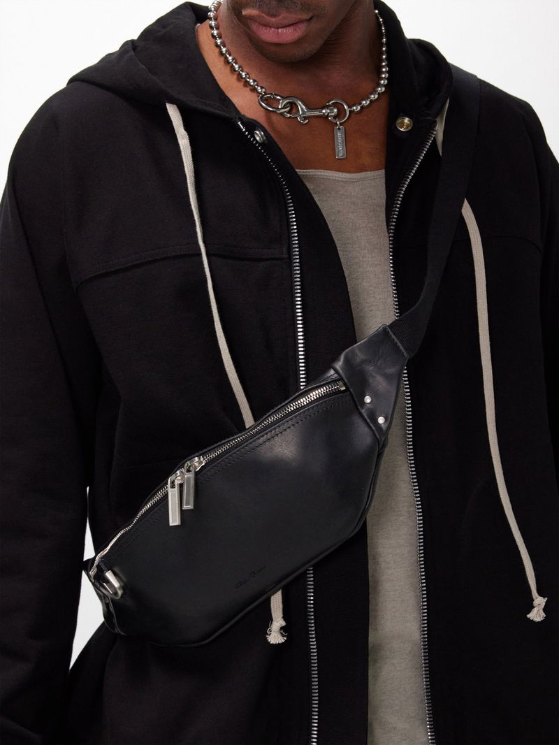 RICK OWENS Geo Smooth-Leather Belt Bag | Endource