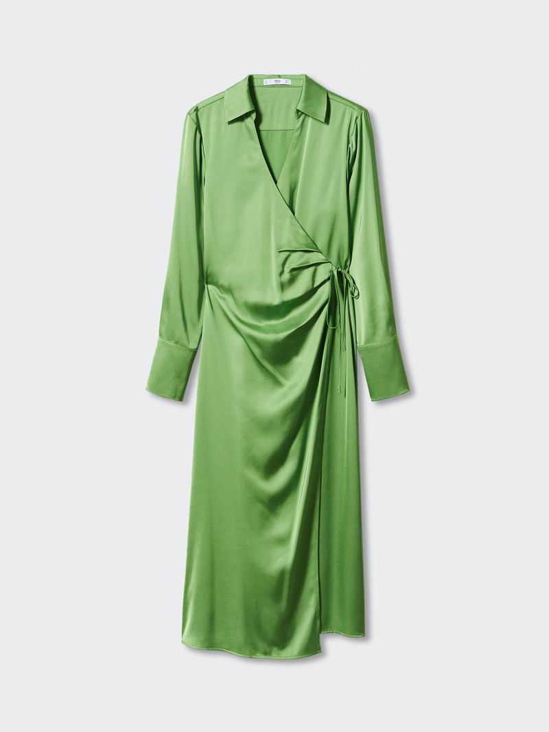 MANGO Colette Wrap Midi Dress | endource