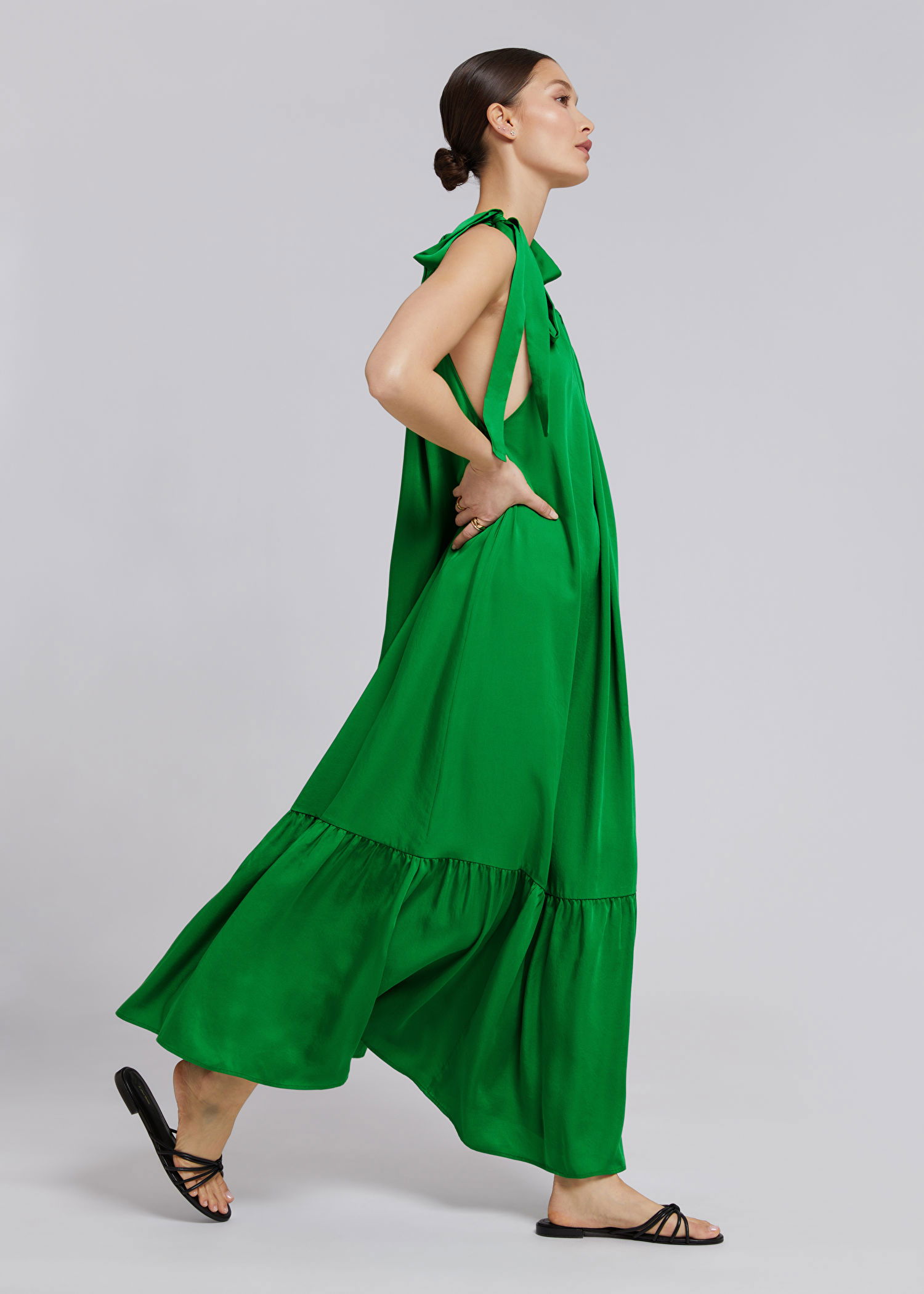 halter dress bodycon Six Stories Halter-neck Satin Mini Dress main image 1
