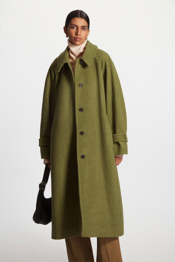 Coral-Rose Wool Blend Coat main image 0