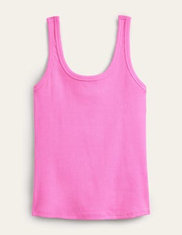 BODEN Scoop Neck Ribbed Vest in Plum Blossom | Endource