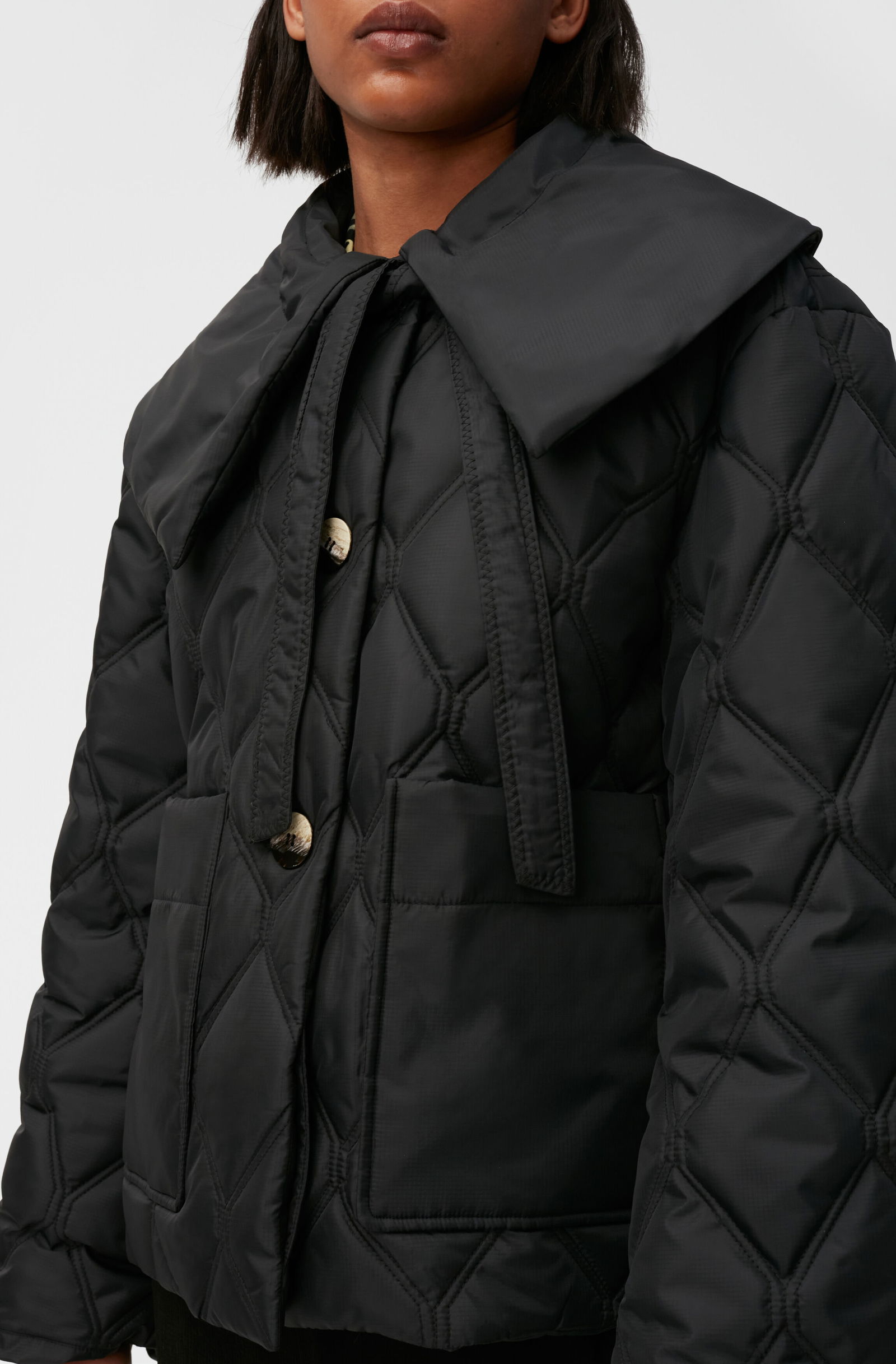 Ripstop Quilt Ganni Quilted Down Jacket Recycled Ripstop Quilt 