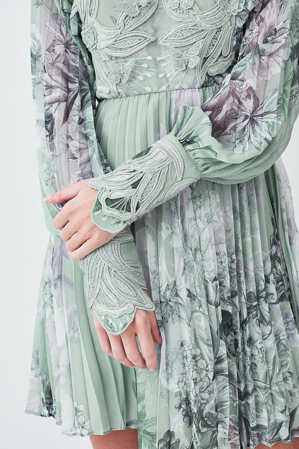 embroidered dress women's Floral Embroidered Maxi Dress main image 1