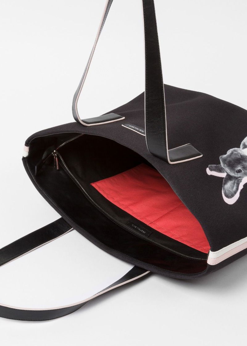 PAUL SMITH Lucky Rabbit Print Canvas Tote Bag endource