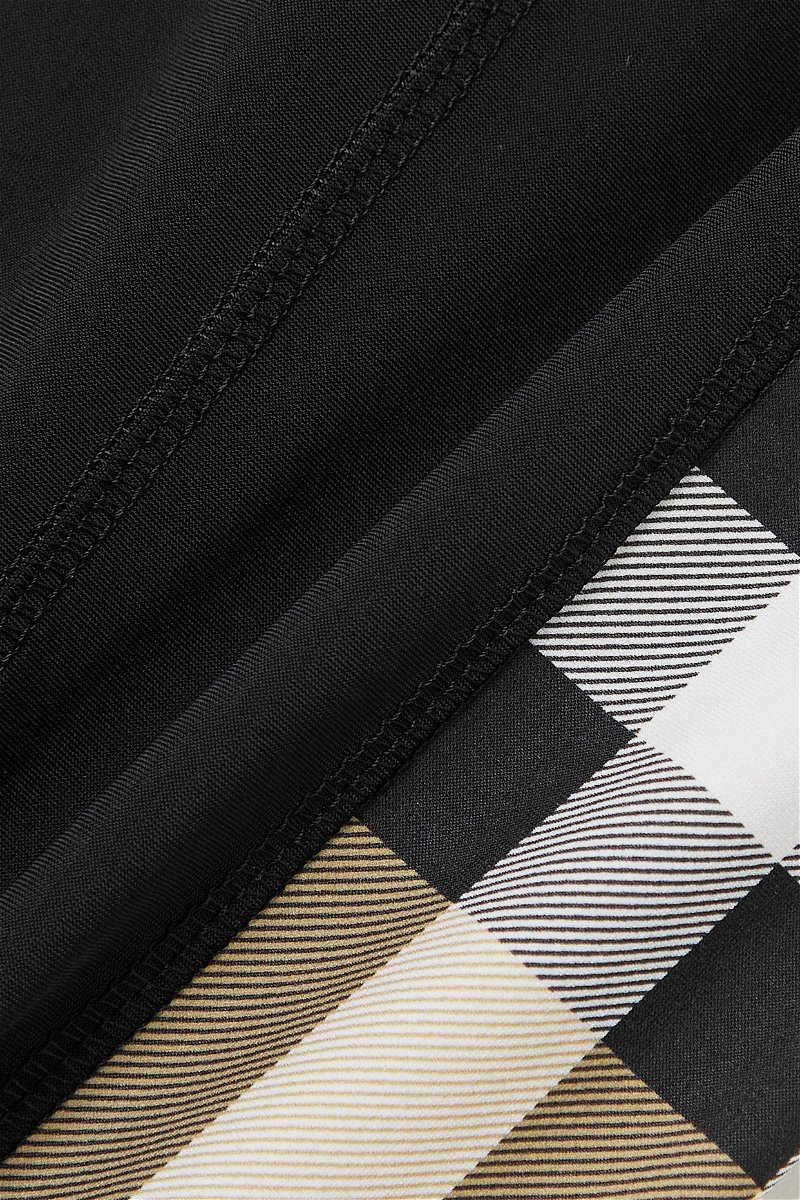 BURBERRY Checked Stretch-Jersey Leggings in Black