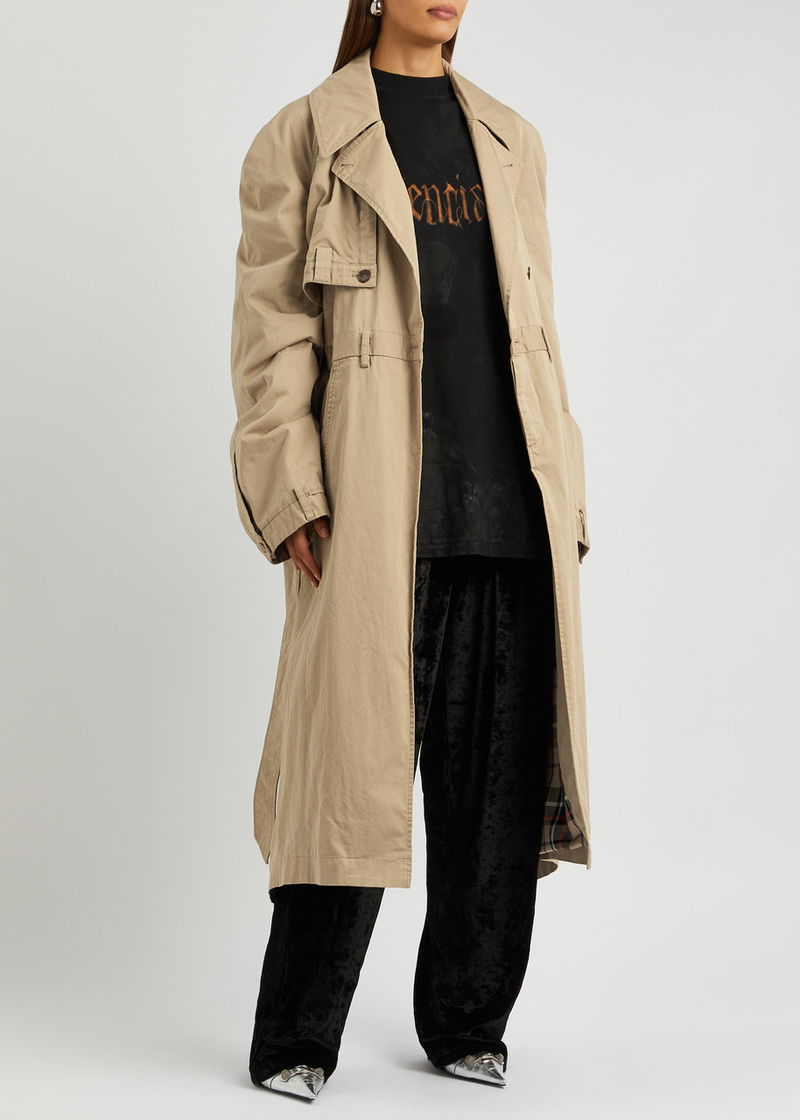 Balenciaga Deconstructed Cotton Twill Trench Coat Endource 0904