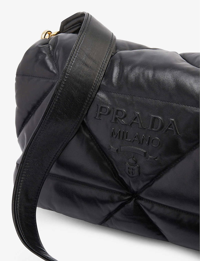 PRADA Quilted Leather Shoulder Bag in NERO Endource