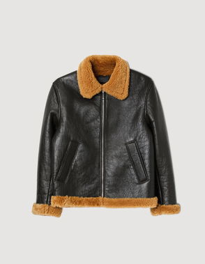 Reiss Mocha Loburn Shearling Jacket