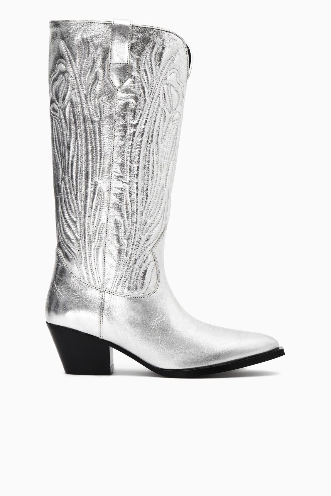 Men Women Western Cowboy Cosplay Shoes Embroidered Pointed Boots