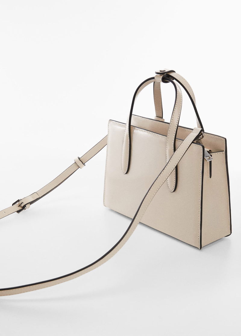 MANGO Saffiano-Effect Small Shopper Bag endource