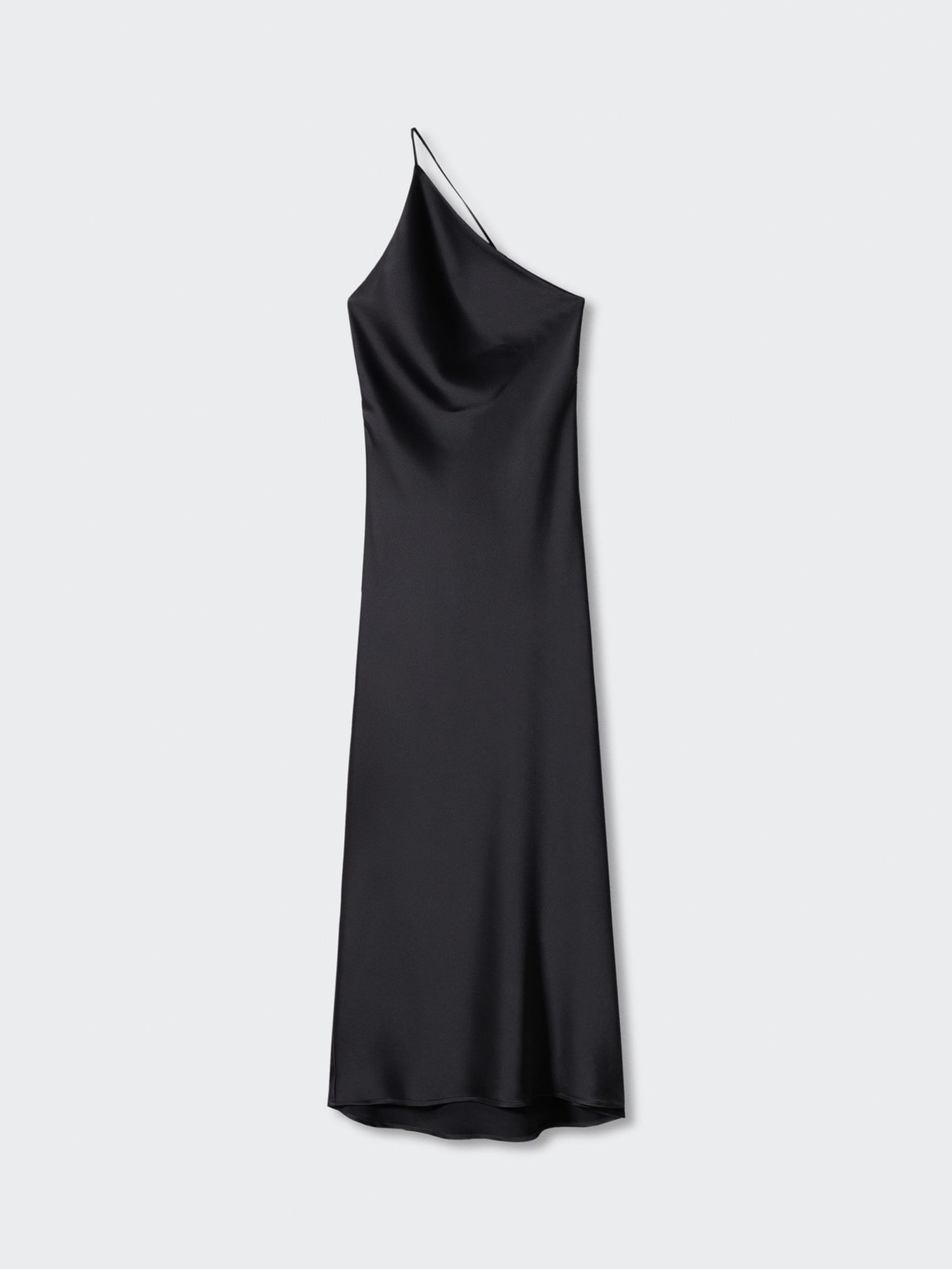 Mango Kira Open Back Satin Effect Dress In Black Endource