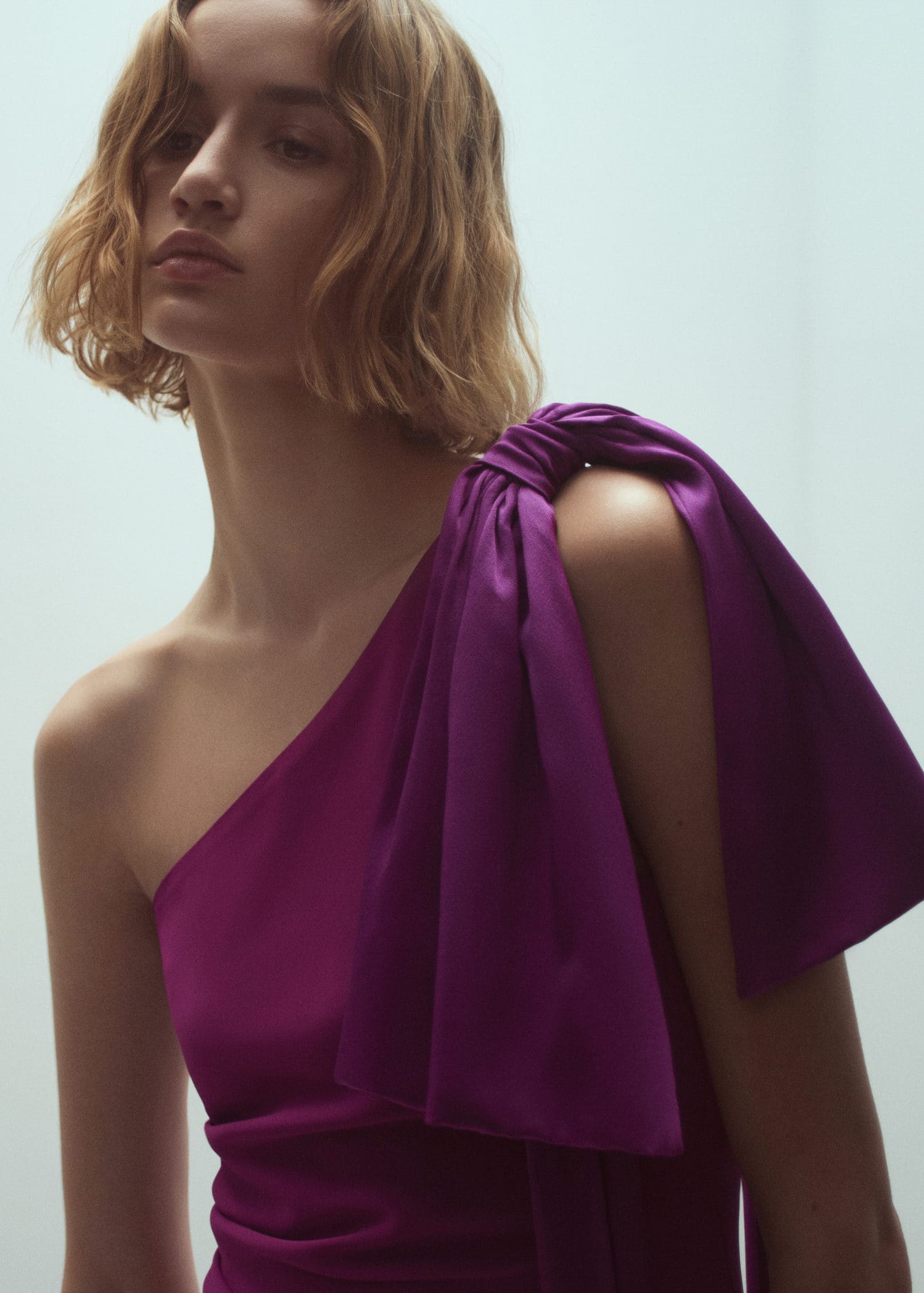 MANGO Asymmetrical Maxi-Bow Dress | endource