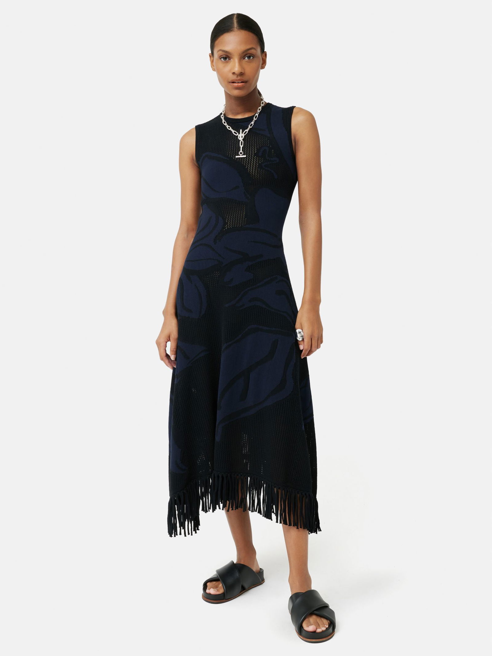 50% off JIGSAW Pointelle Jacquard Knit Dress