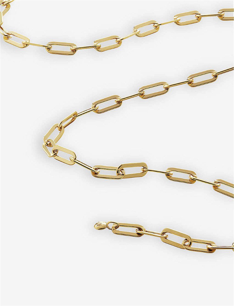 Monica Vinader Mini Paper Clip Chain Necklace 18ct Gold Vermeil on Sterling