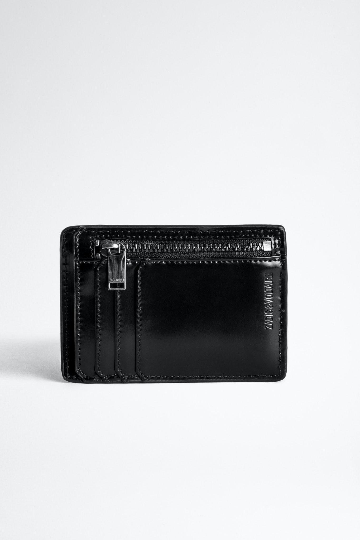 Zadig et Voltaire ZV Zip Leather Wallet, Small Leather