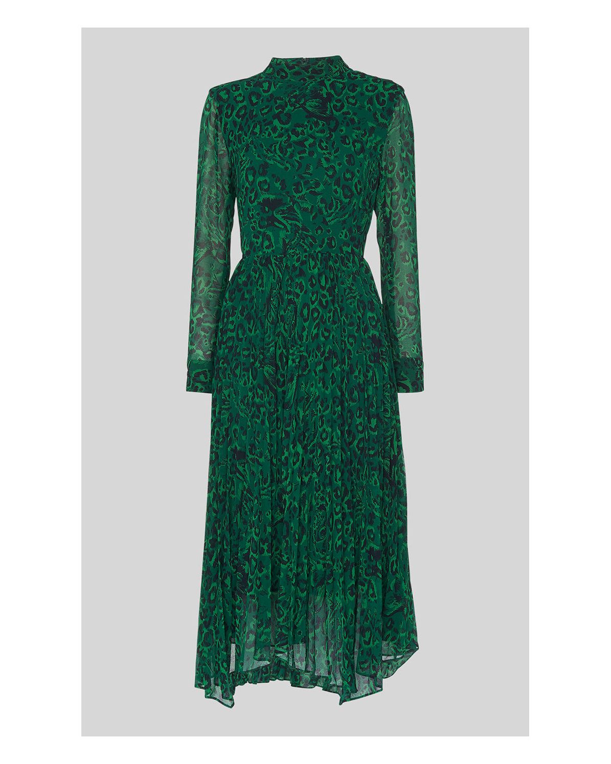 WHISTLES Jungle Cat Pleated Dress endource