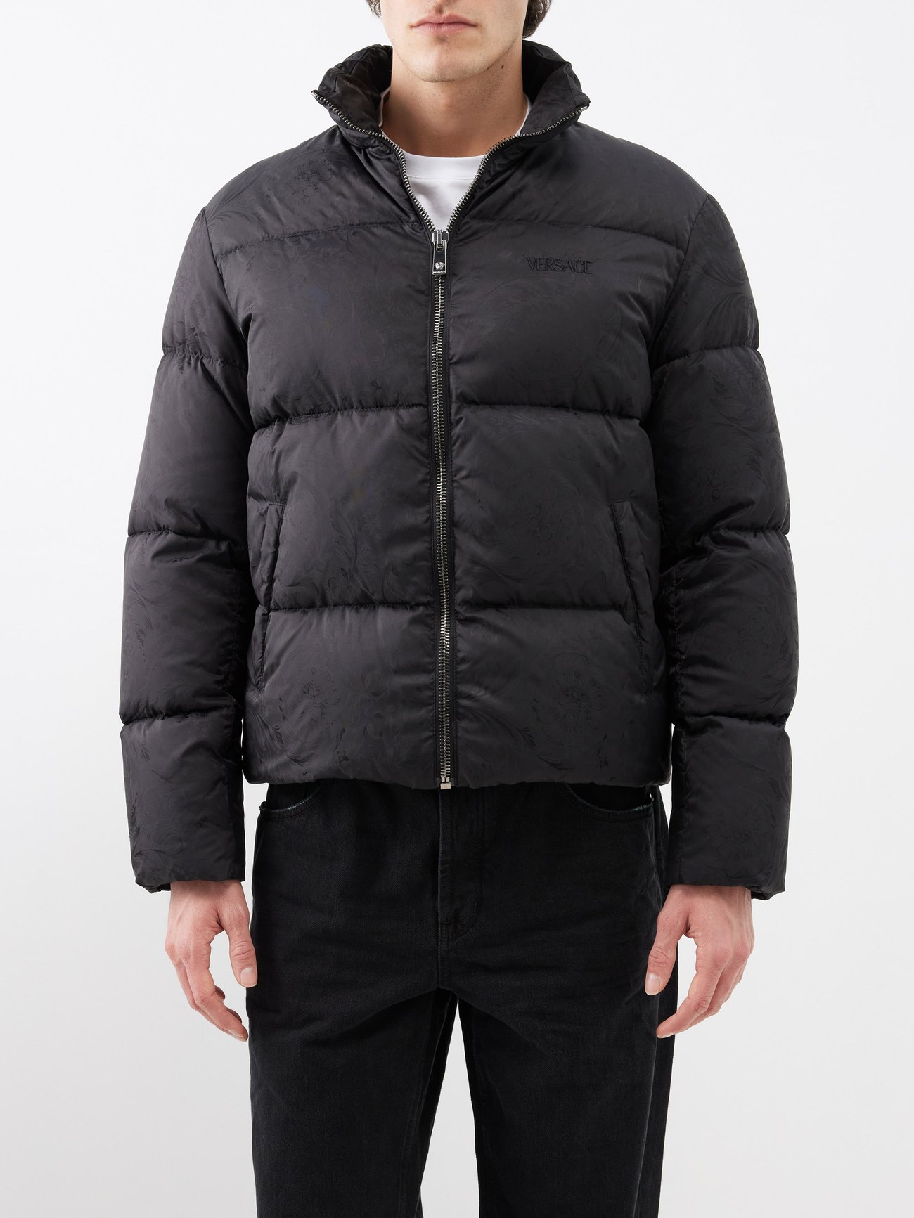 VERSACE Barocco Jacquard Down-Fill Jacket endource