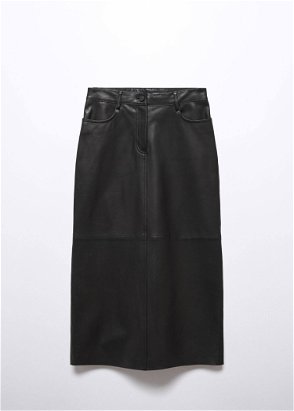 KAREN MILLEN Leather Corset Detail High Waist Maxi Pencil Skirt