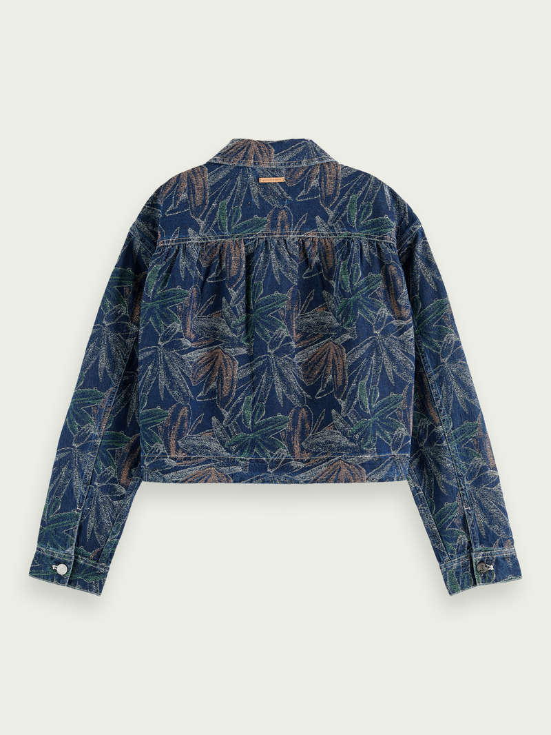 Scotch & Soda Floral Jacquard Denim Jacket