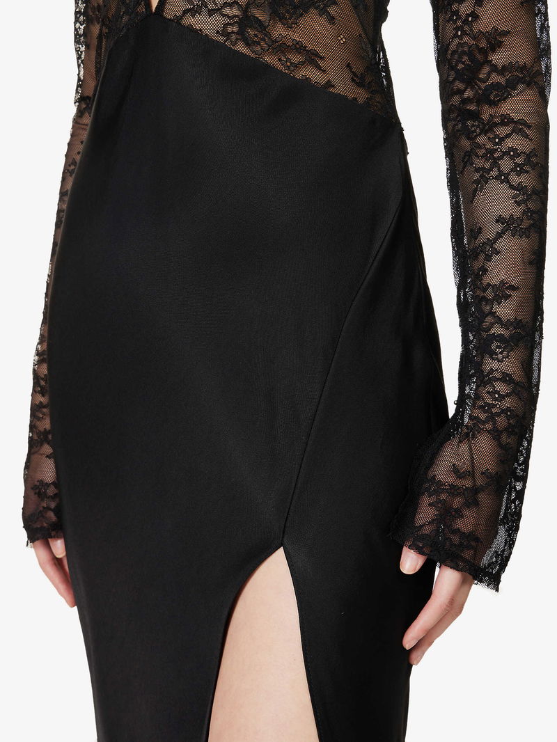 knee length dresses for ladies BEC & BRIDGE NORA LACE LONG SLEEVE MAXI DRESS SIZE 10 – Curated Collection main image 1