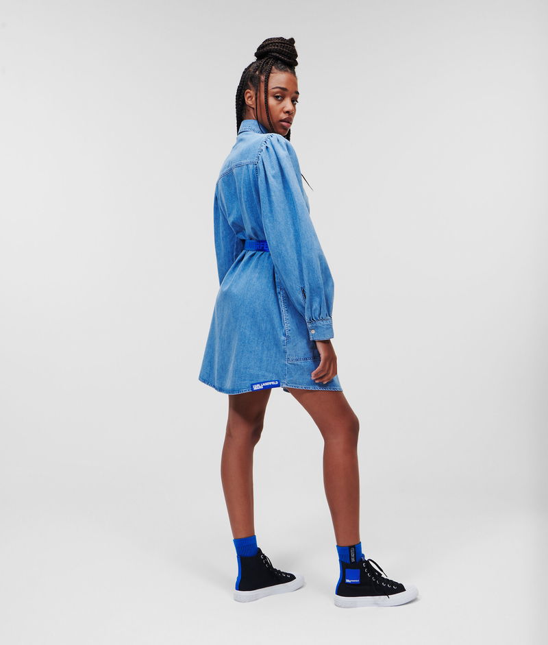 30% off KARL LAGERFELD KLJ Puff-Sleeve Denim Dress