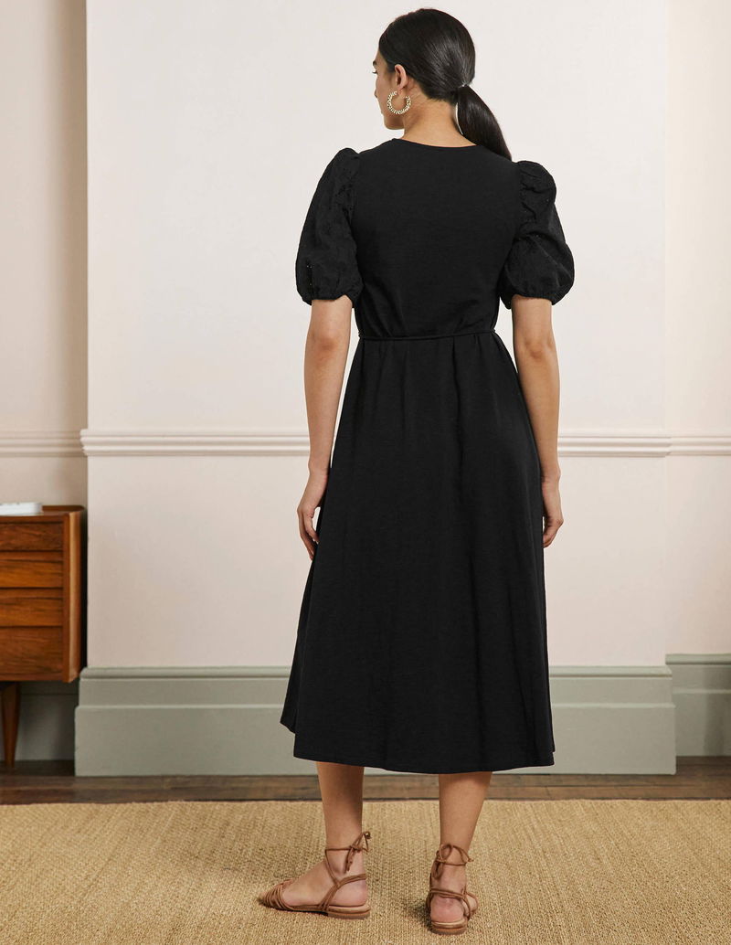 60% off BODEN Broderie Mix Jersey Midi Dress