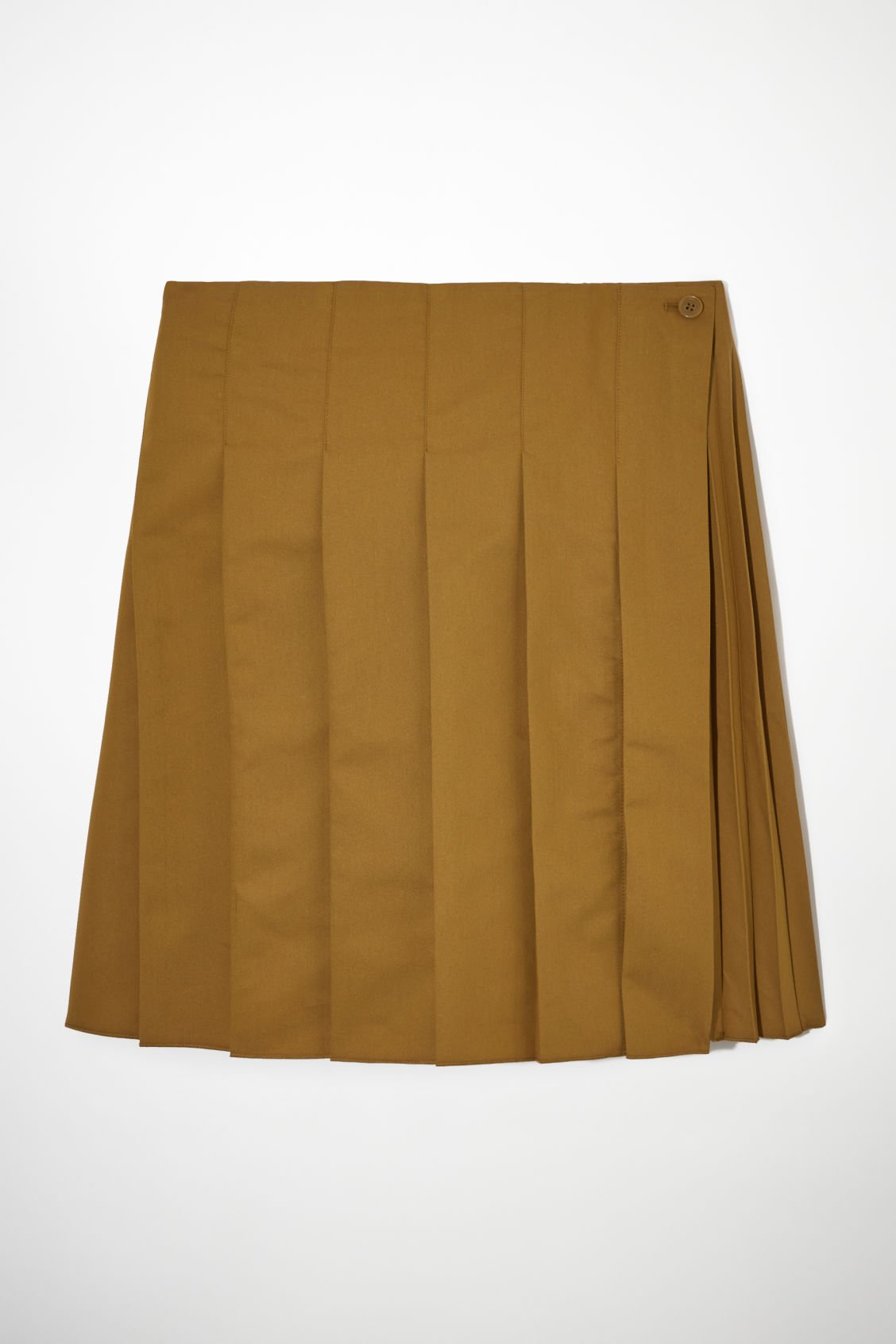 COS Pleated Mini Skirt in BROWN | Endource