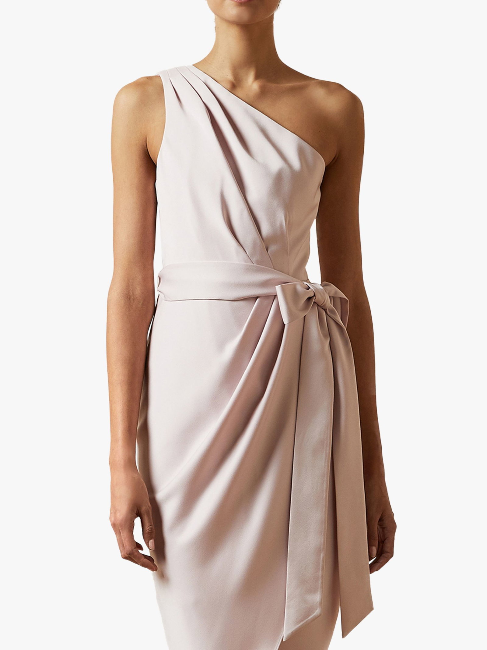 TED BAKER Gabie One Shoulder Drape Midi Dress | endource