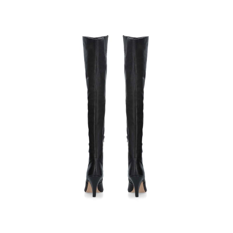KURT GEIGER LONDON Violet Leather Heeled Over The Knee Boots