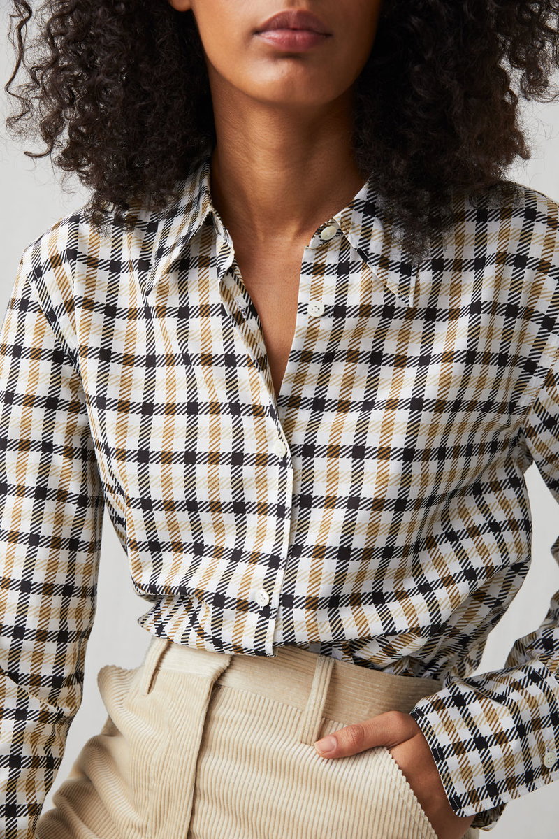Silk Checked Shirt main image 1