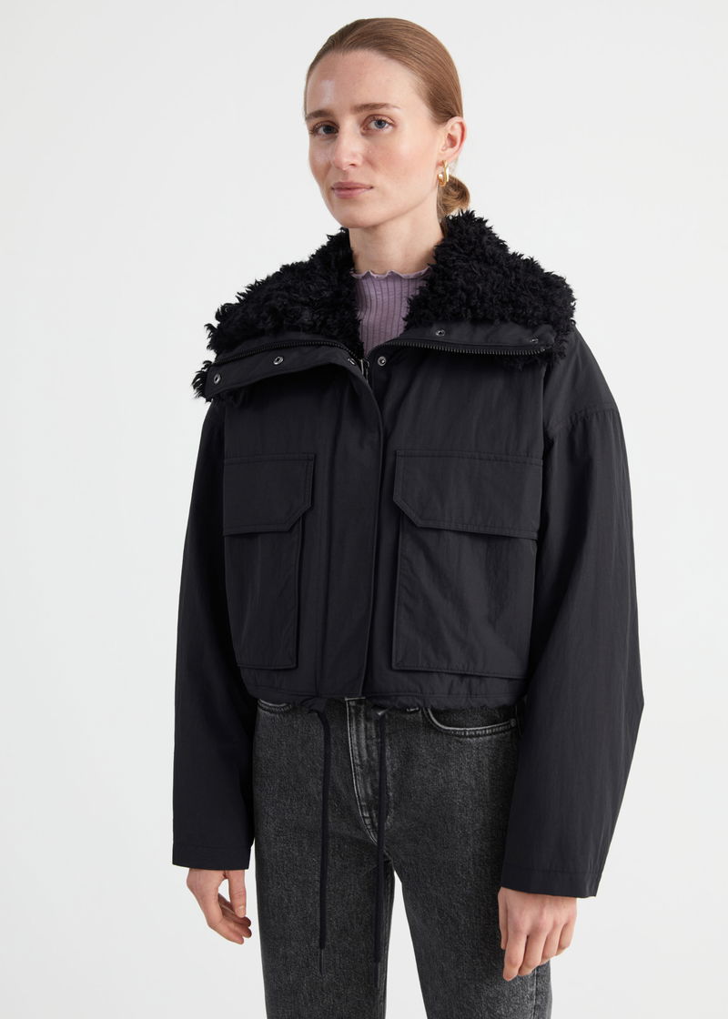 Buy & Other Stories Cropped Jacket in Black 2024 Online