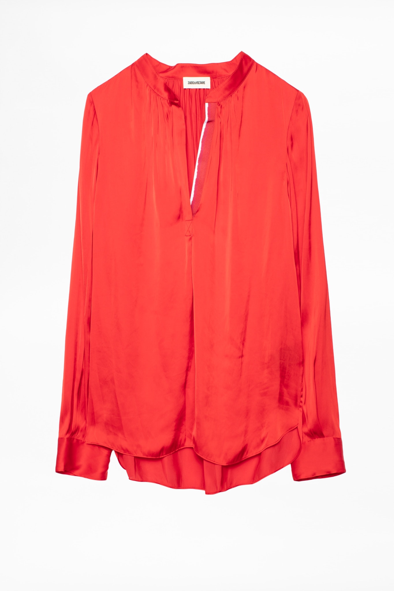 ZADIG & VOLTAIRE Tink Satin Tunic in Passion | Endource