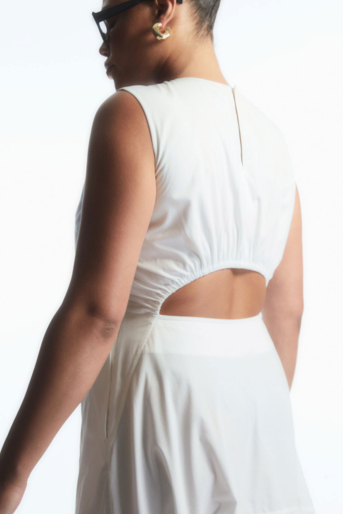 COS Open-Back Tiered Midi Dress | endource
