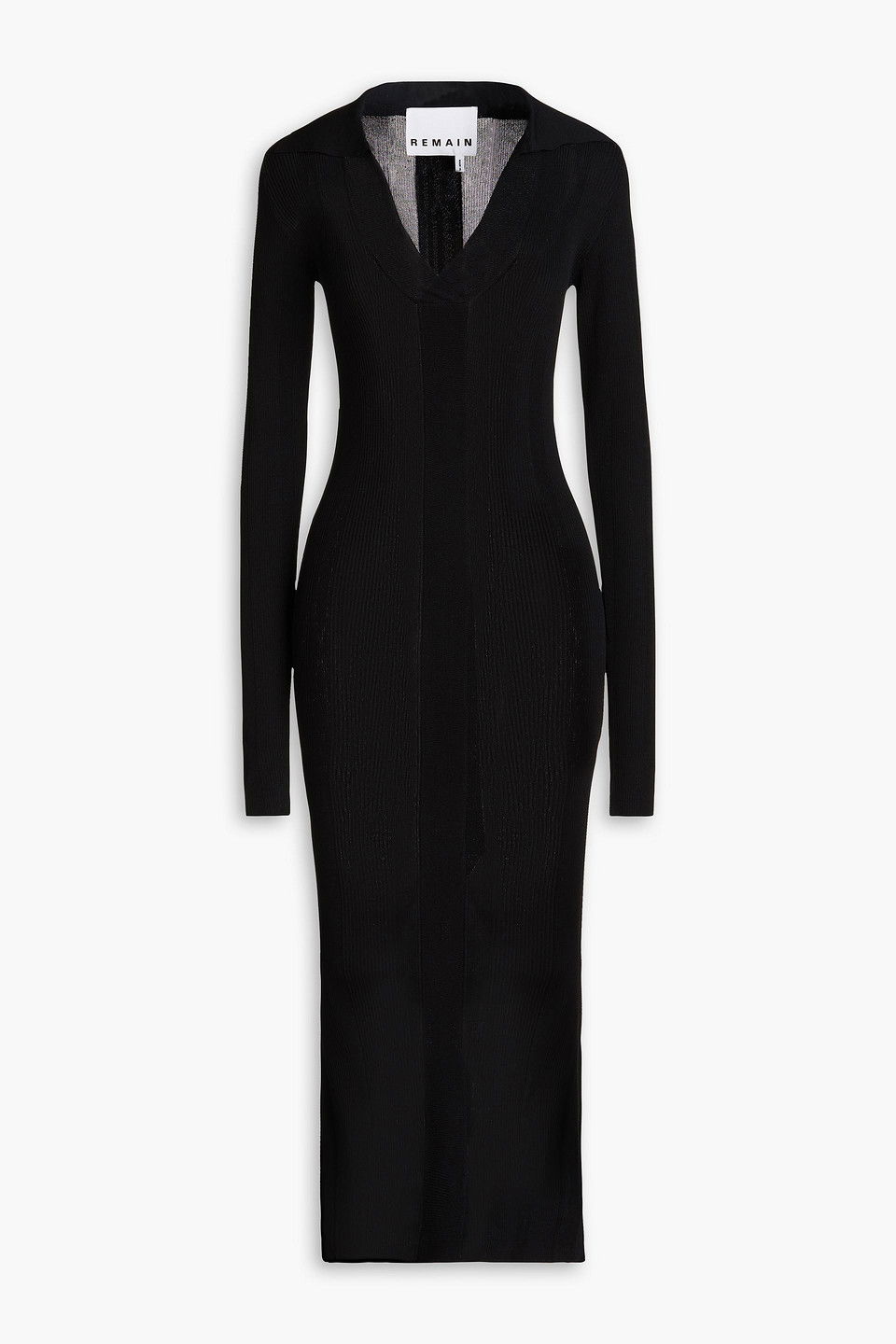 a-line maxi dress Flowy Black Maxi Dress with Side Slits – Reistor