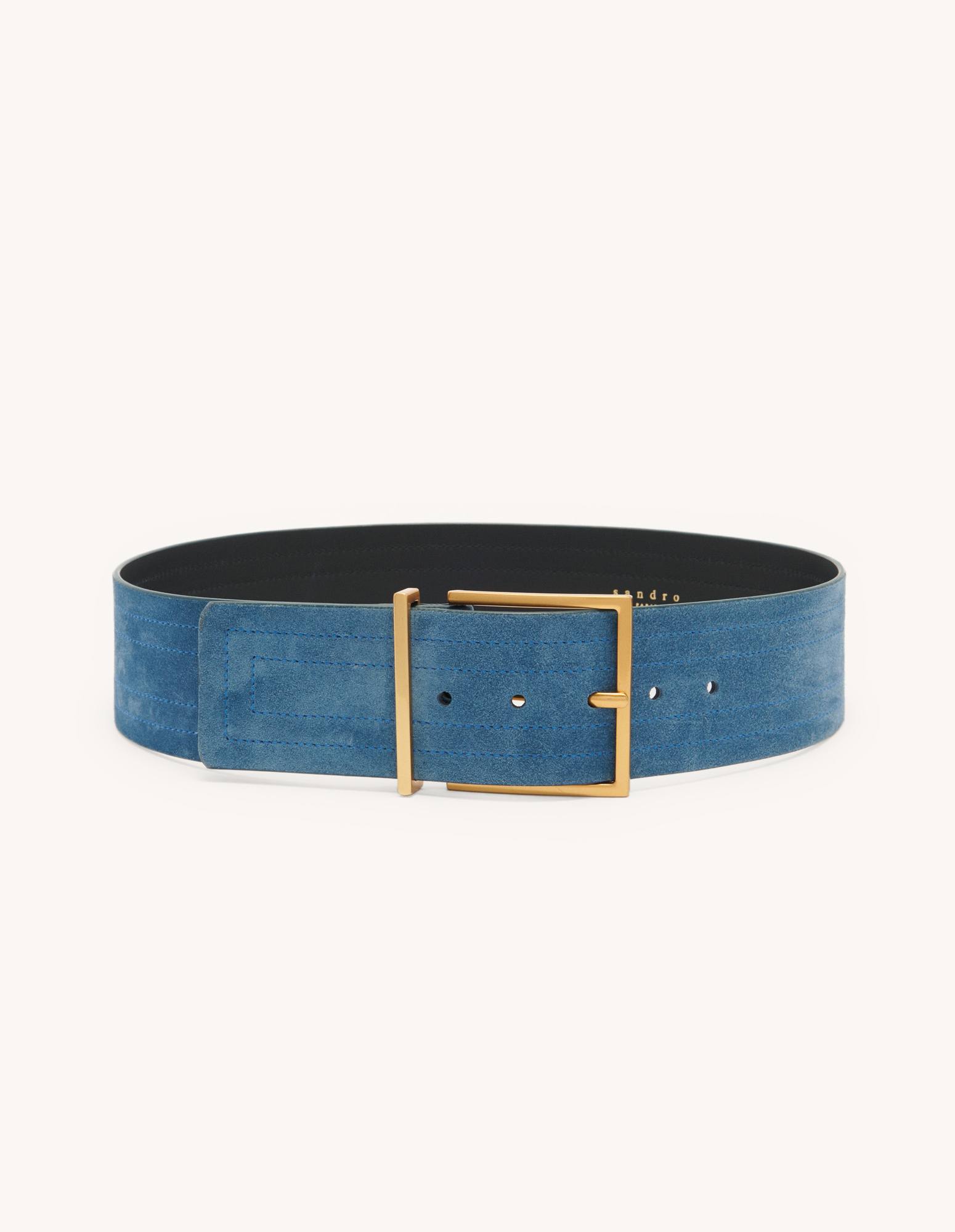 SANDRO Wide Topstitched Belt | endource