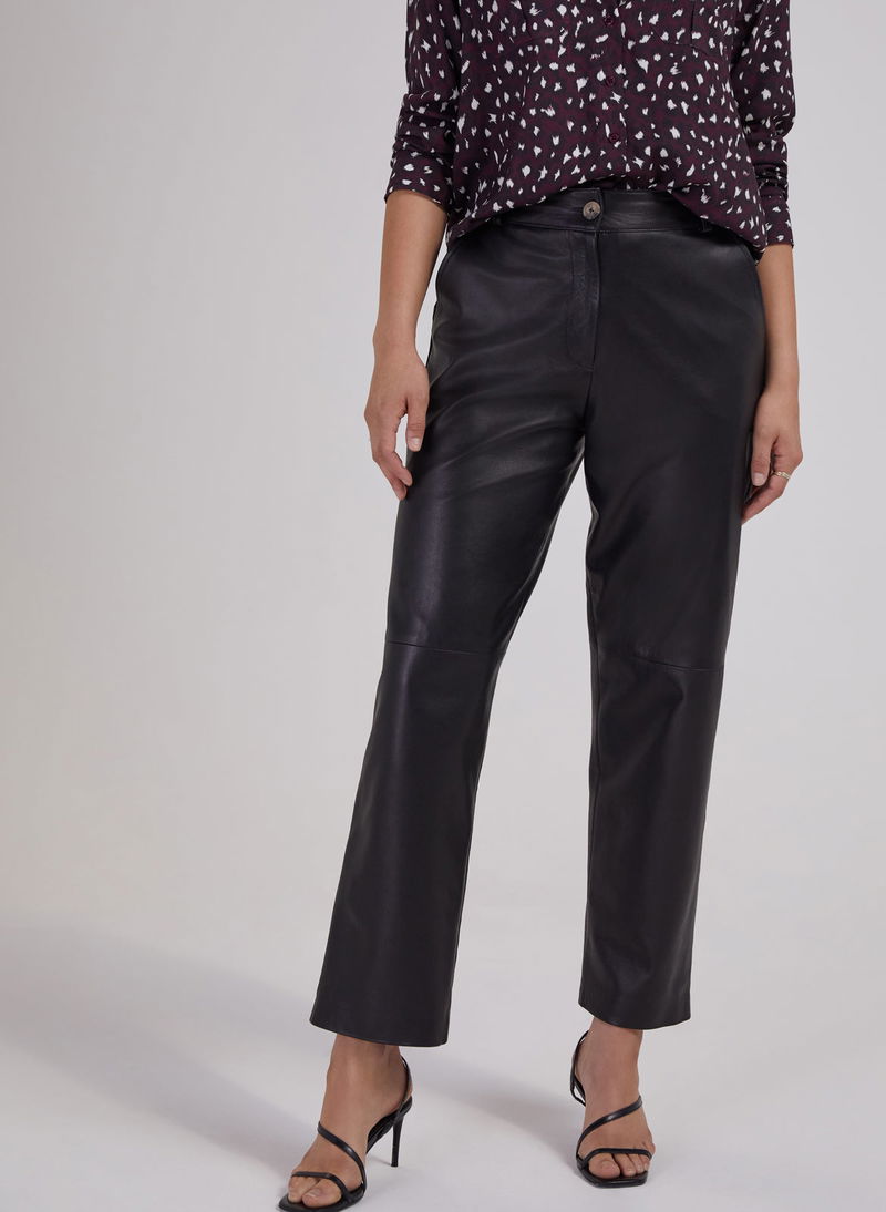 BAUKJEN Calina Straight Leather Trousers endource