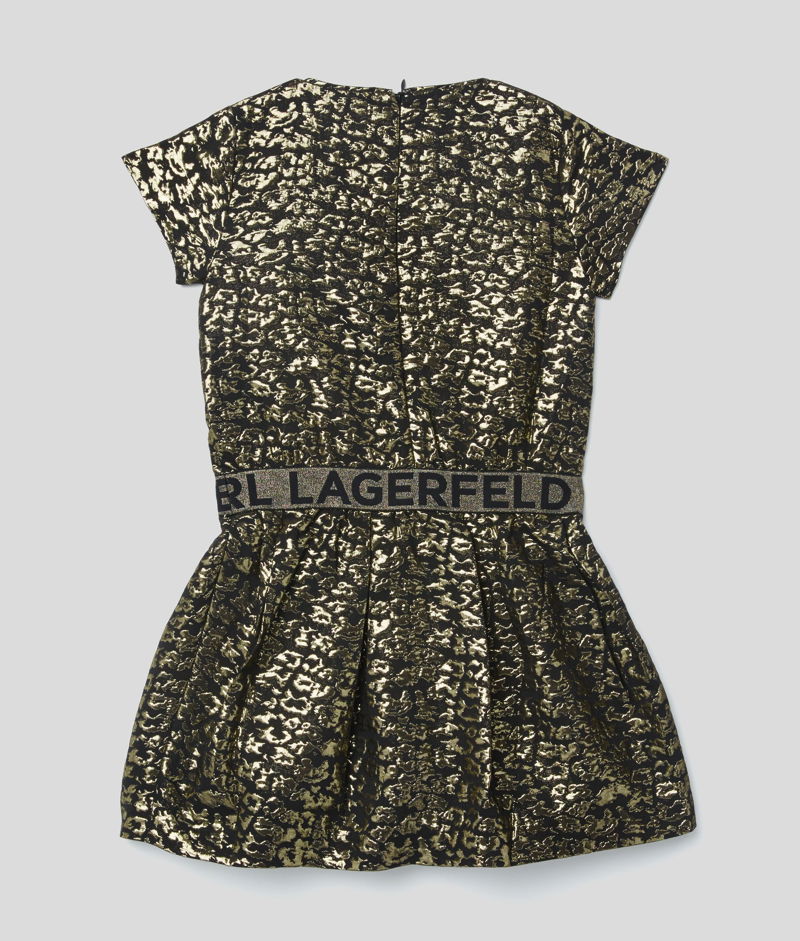 Metallic Leopard Jacquard Dress