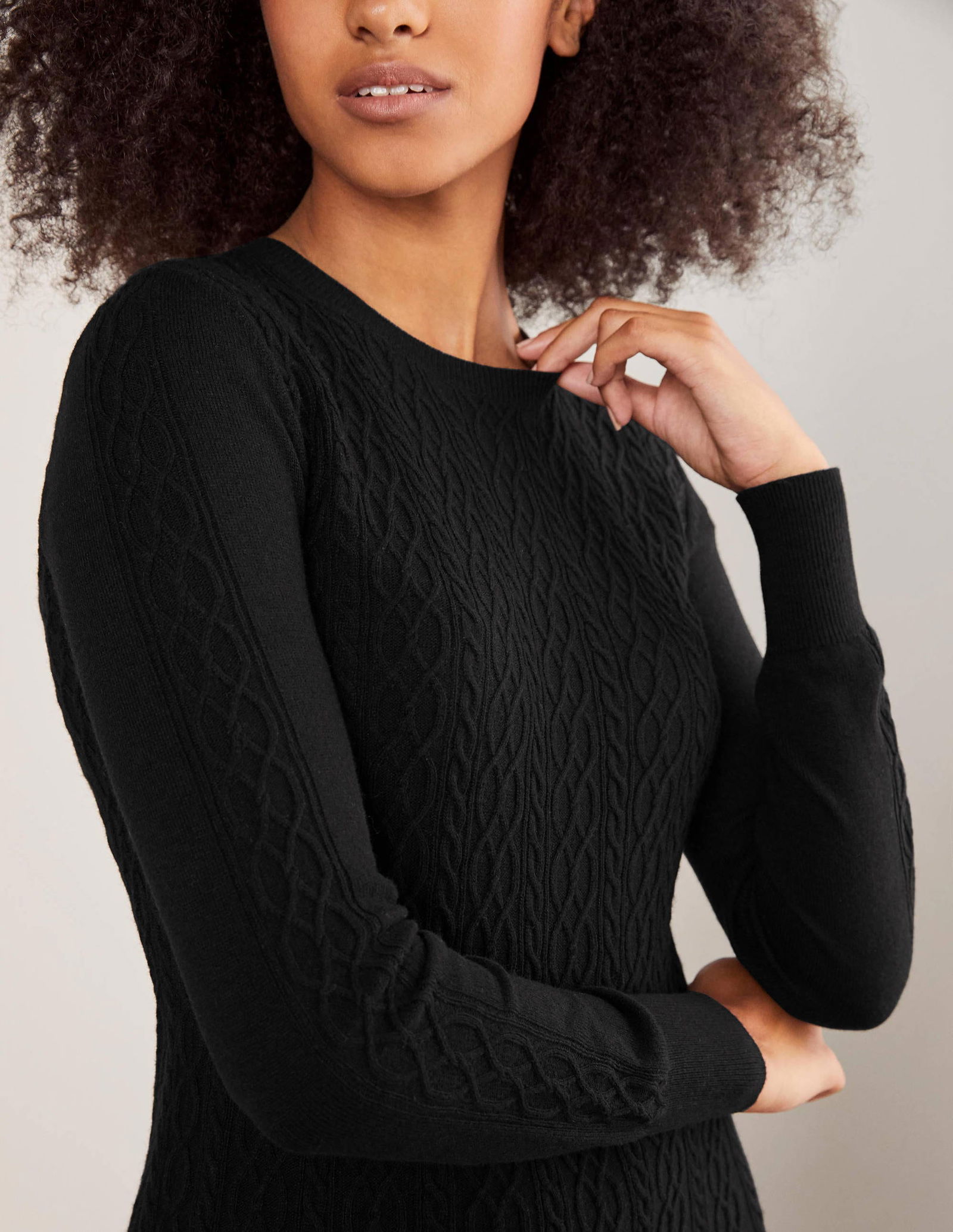 BODEN Erica Cable Knitted Dress | endource